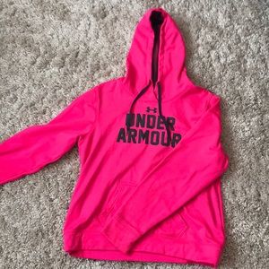 Pink under amour hoodie